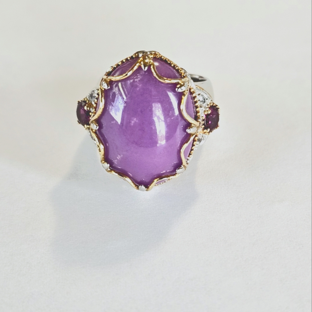 Genuine Sugilite and Rubellite Tourmaline Gems En Vogue 💍 Size 6!